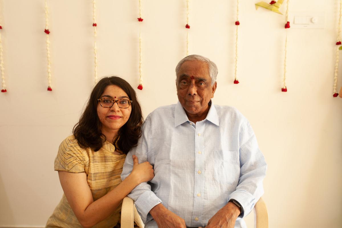 Amritha Venketakrishnan with her late father PN Venketakrishnan