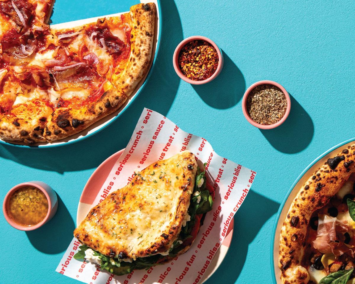 Bacon and honey speziato, avocado and goat cheese panuozzo Bacon and honey speziato, avocado and goat cheese panuozzo