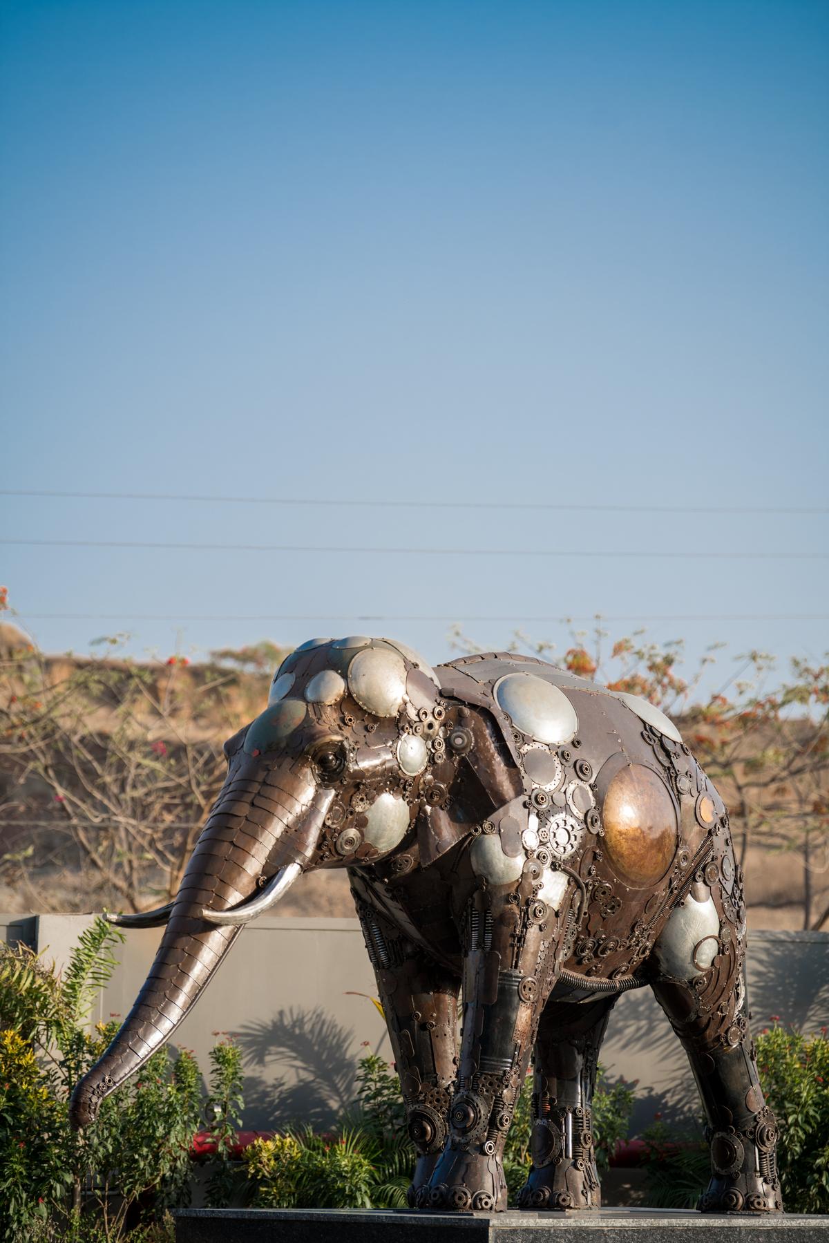 Gajraj, a sculpture by Deval 