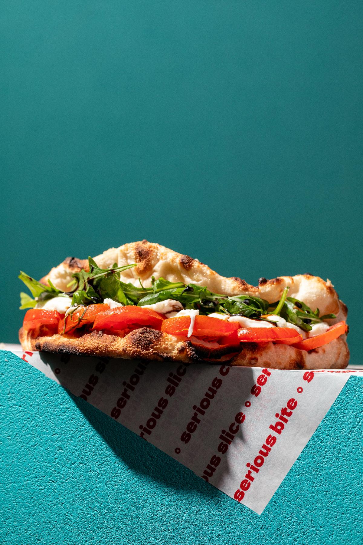 Caprese Panuozzo at Serious Slice Caprese Panuozzo at Serious Slice