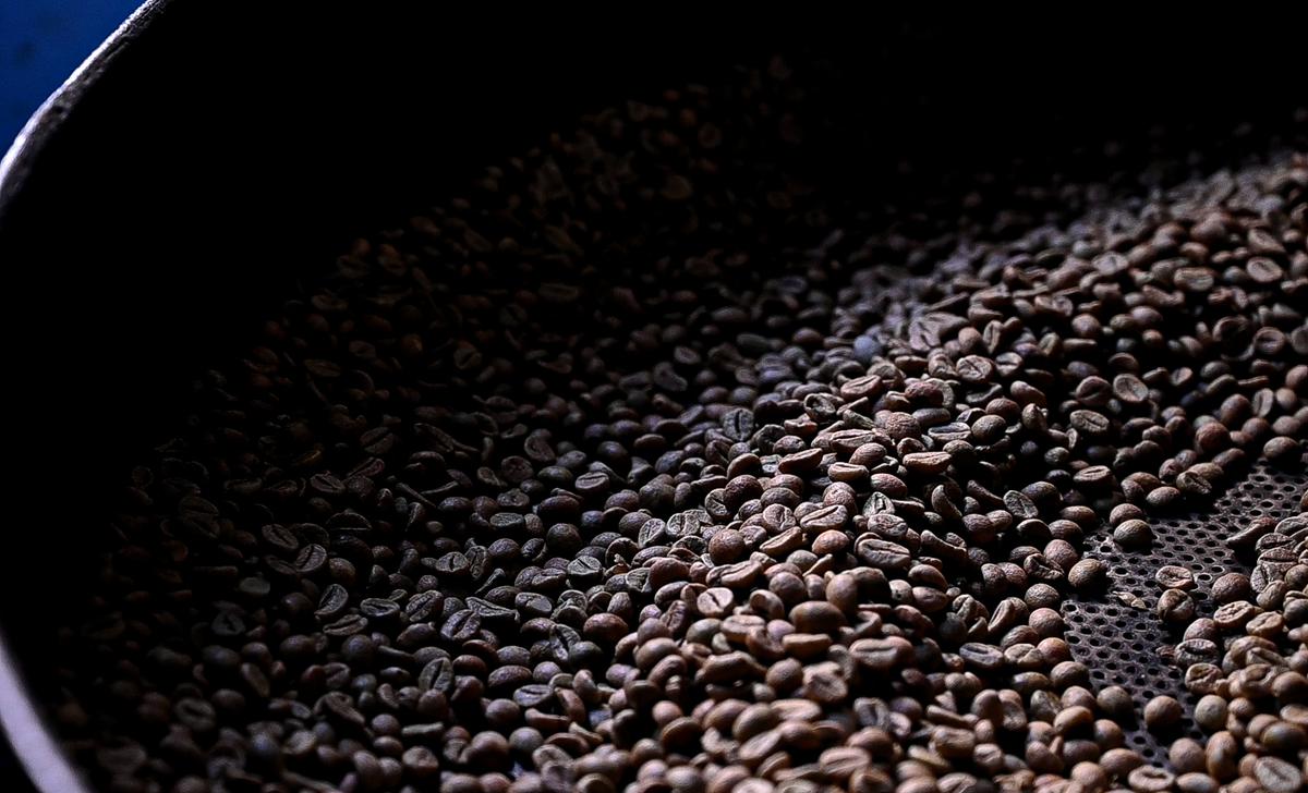 Coffee beans are roasting.