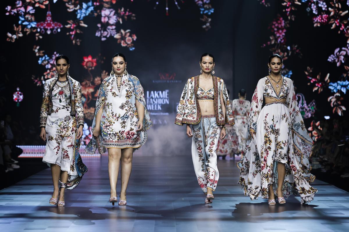A model walks the ramp during ITRH
RAJDEEP RANAWAT  at Lakmé Fashion Week 2024 at Jio World Convention centre  in Mumbai, India on 15th March 2024.