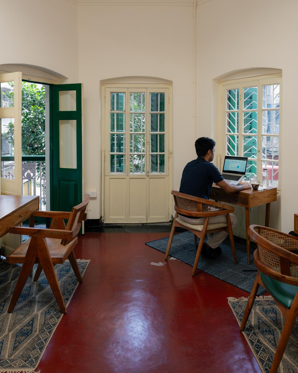 The team came up with a unique solution to restore the old red oxide floors which had developed cracks