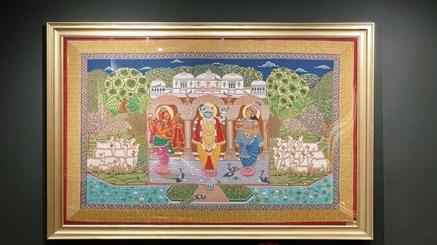 Pichwai handmade artwork at Shanti Banaras