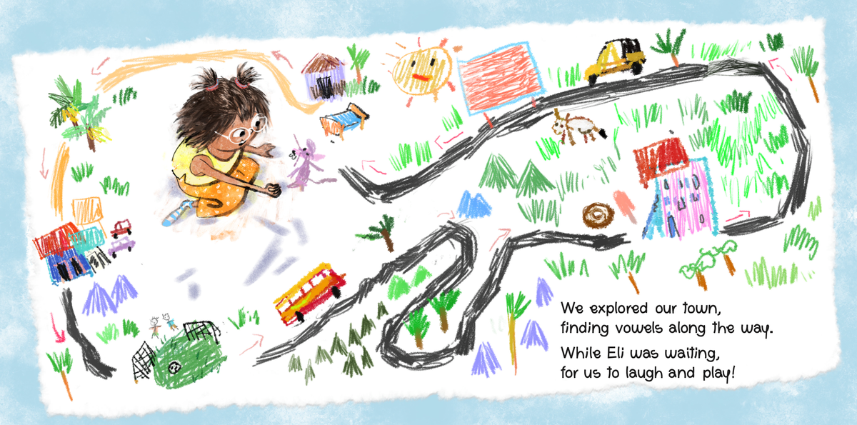 A page from ‘Davina Finds Her Vowels’ A page from ‘Davina Finds Her Vowels’