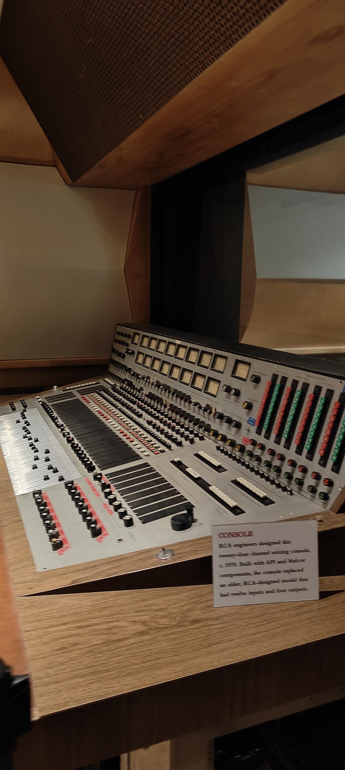 The recording console at RCA Studio B was used for thousands of legendary hit songs