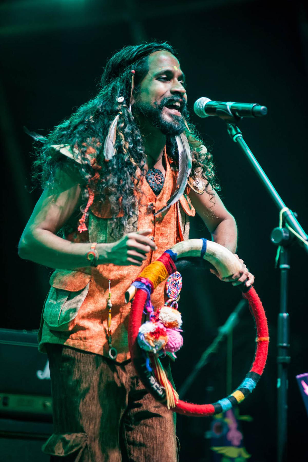 Martin, vocalist of Oorali, the folk-fusion band from Kerala