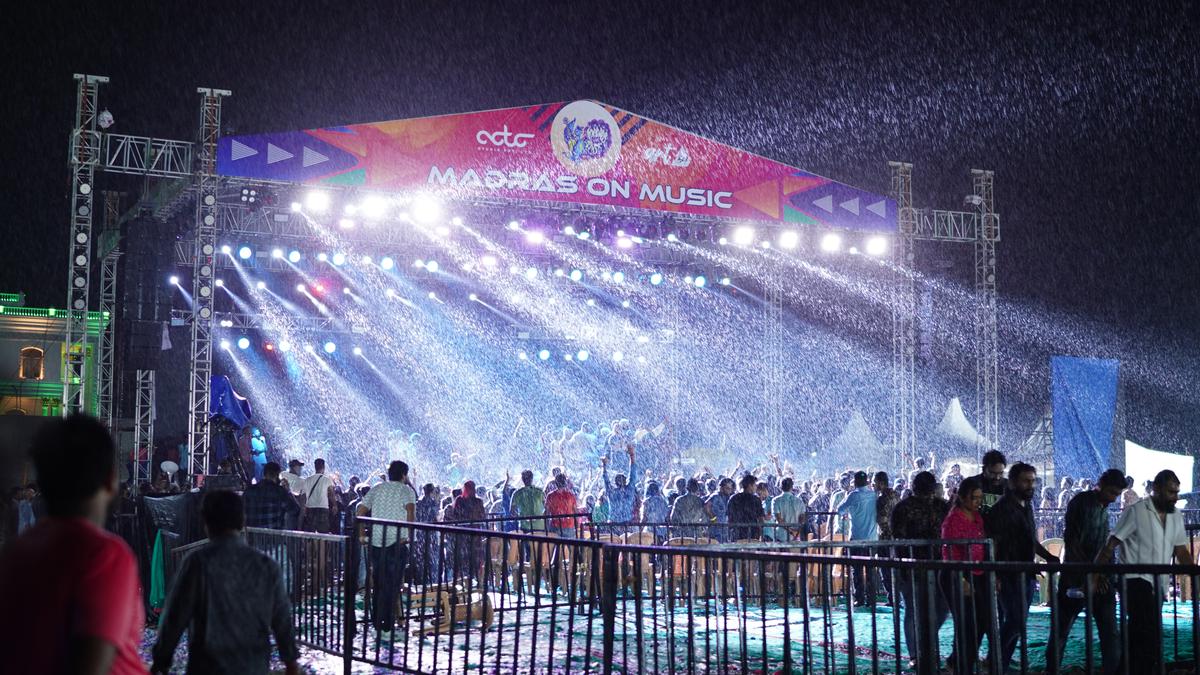 Rains just as the concert ended on July 30.