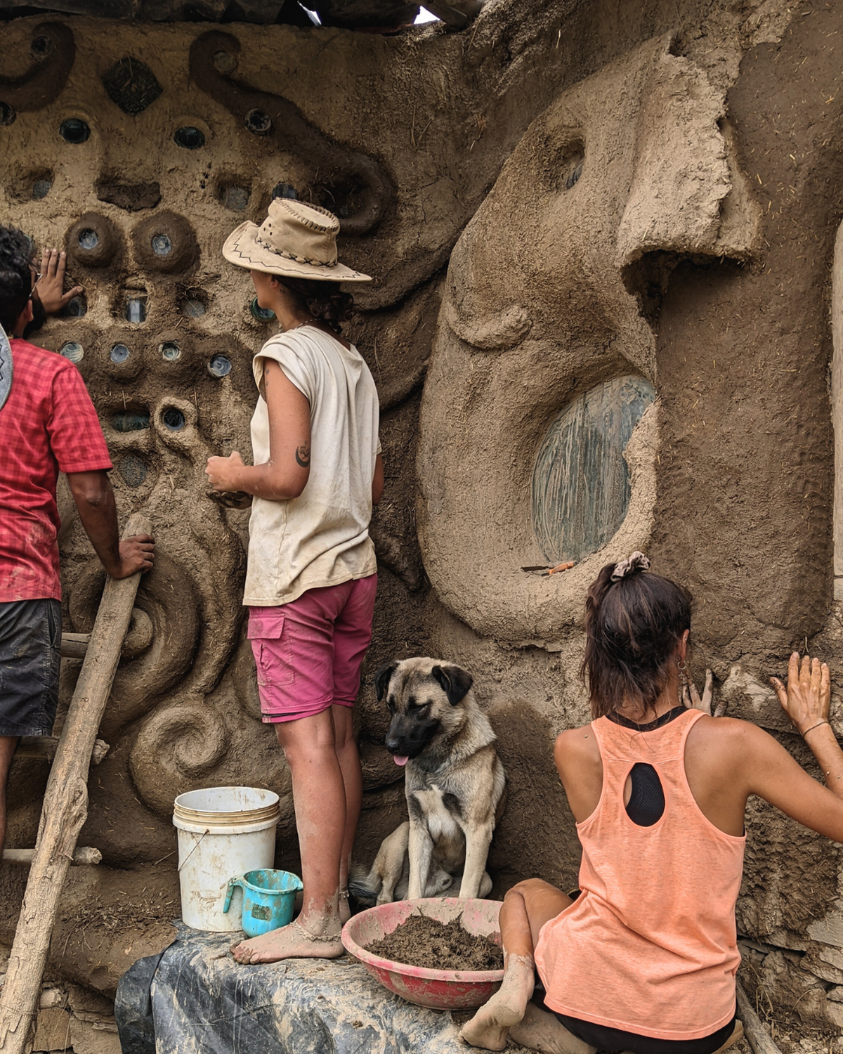 Over 90 volunteers from 18+ countries helped build the house