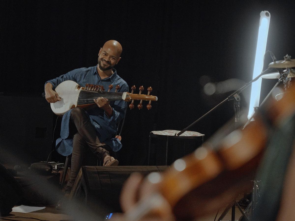 Soumik Datta during the performance of Melodies in Slow Motion at G5A in Mumbai.
