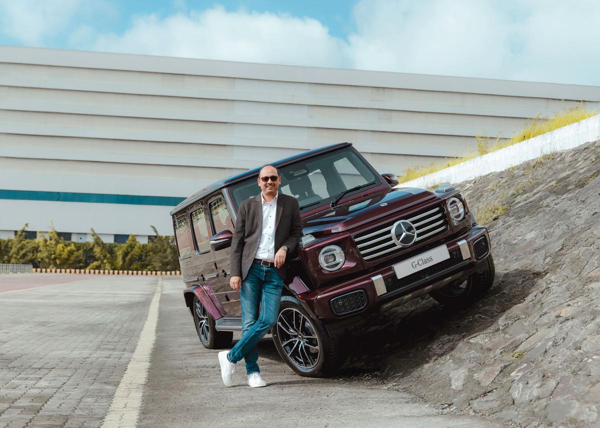 Santosh Iyer, Managing Director and CEO, Mercedes-Benz India, poses with the new Mercedes-Benz G 450d. Santosh Iyer, Managing Director and CEO, Mercedes-Benz India, poses with the new Mercedes-Benz G 450d.