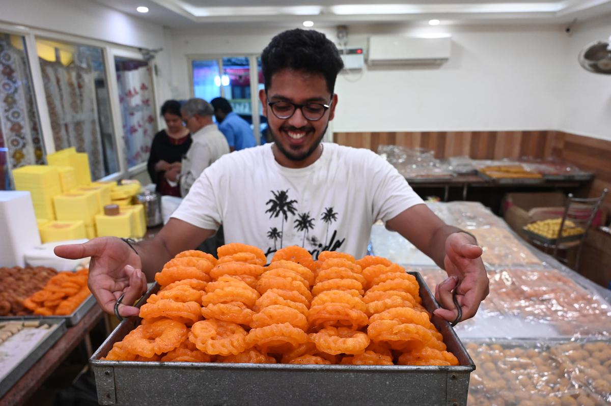 Jangri is ready for sale at Mami Tiffin Stall, Mylapore