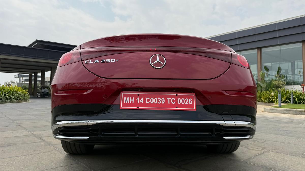 The CLA’s cabin combines sporty AMG Line detailing with sustainable materials, including upholstery made from recycled PET bottles