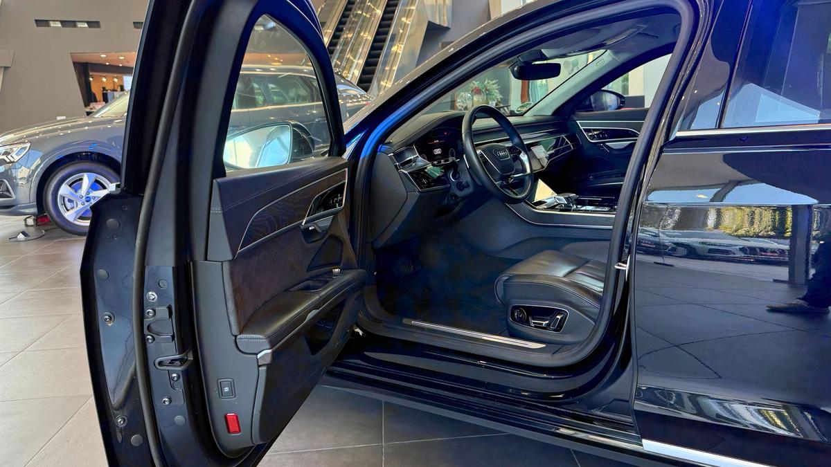 Inside, the Audi A8L Security offers limousine-level luxury, with expansive rear seating, premium materials and advanced comfort features