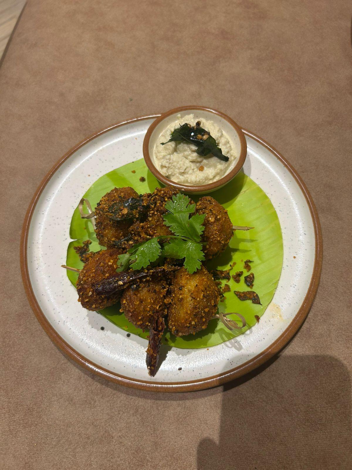 Ghee infused Podi kuzhipaniyaram at Sage and Salt Ghee infused Podi kuzhipaniyaram at Sage and Salt
