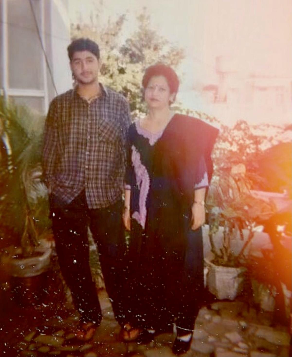 Prateek Sadhu with his mom, Teja Lahori Sadhu