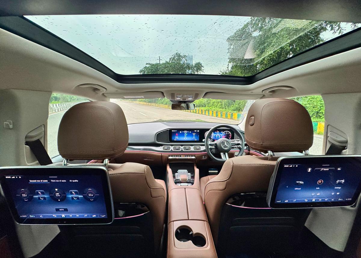 Inside, the cabin blends craftsmanship and technology, featuring dual 12.3-inch MBUX screens, premium Artico leather, and thoughtful connectivity options.
