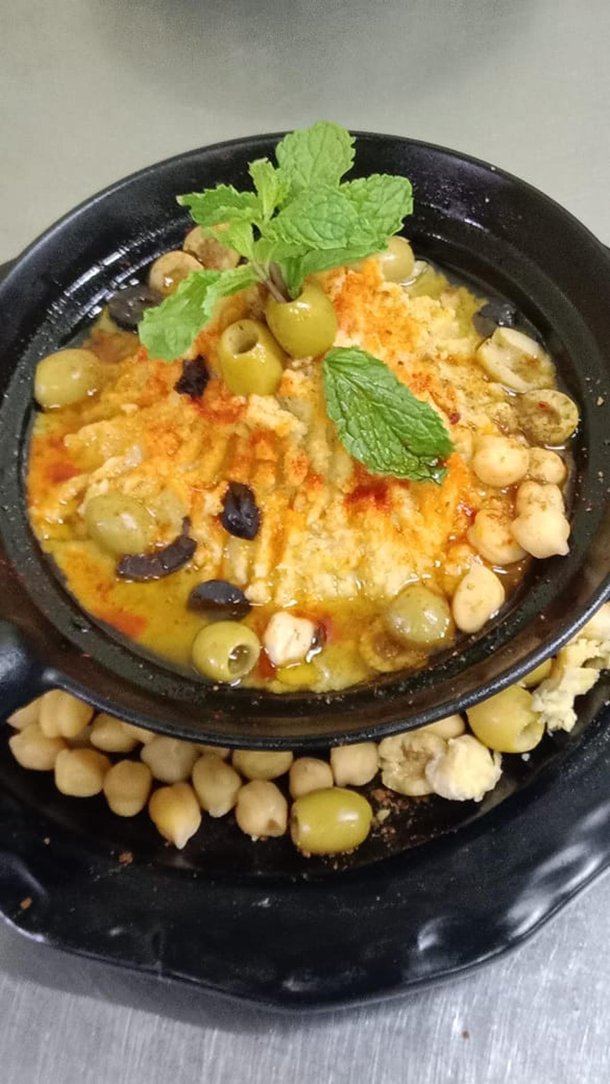Hummus and range of vegetarain Arabian cuisine is being served at Matsya.