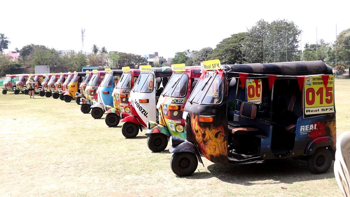 A total of 18 auto rickshaws with three participants in each was flagged off on March 6