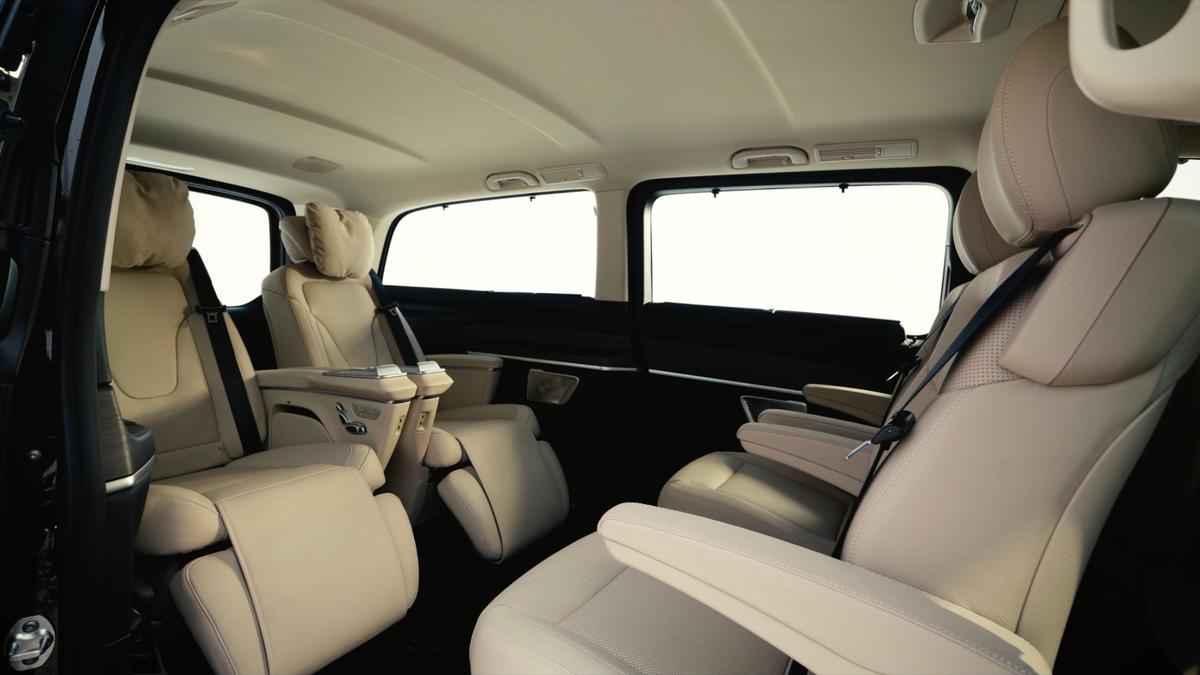 Inside, the six-seat cabin features ventilated massaging captain seats and 64-colour ambient lighting for premium comfort Inside, the six-seat cabin features ventilated massaging captain seats and 64-colour ambient lighting for premium comfort