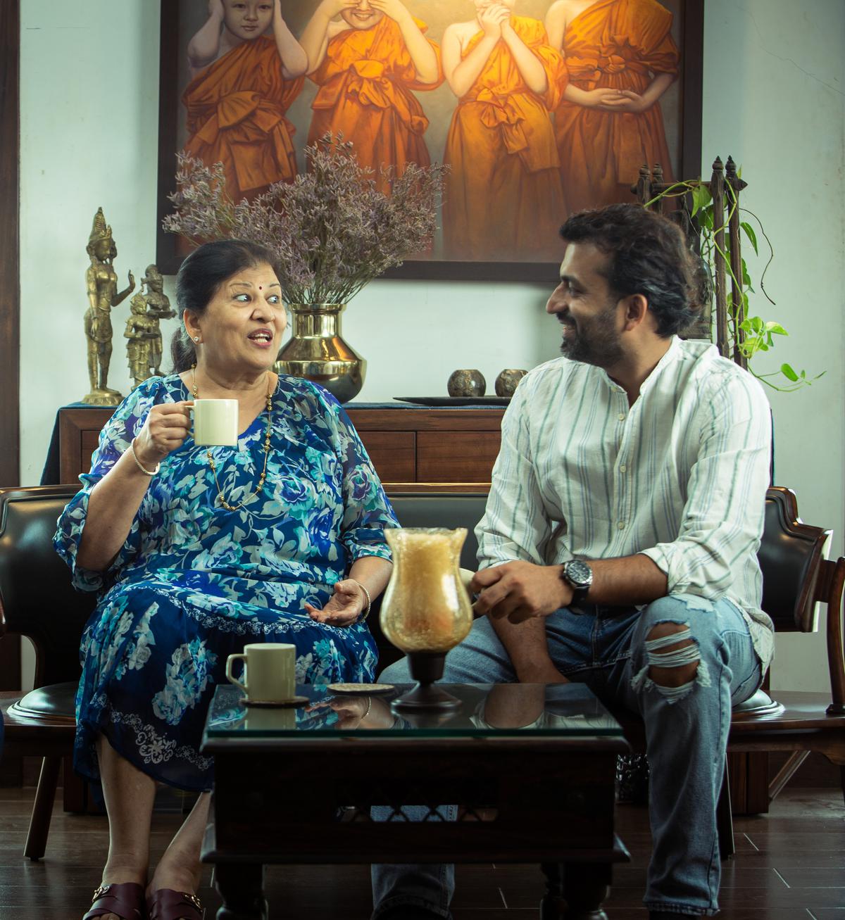 Ankit Gupta with mom Urmila Gupta