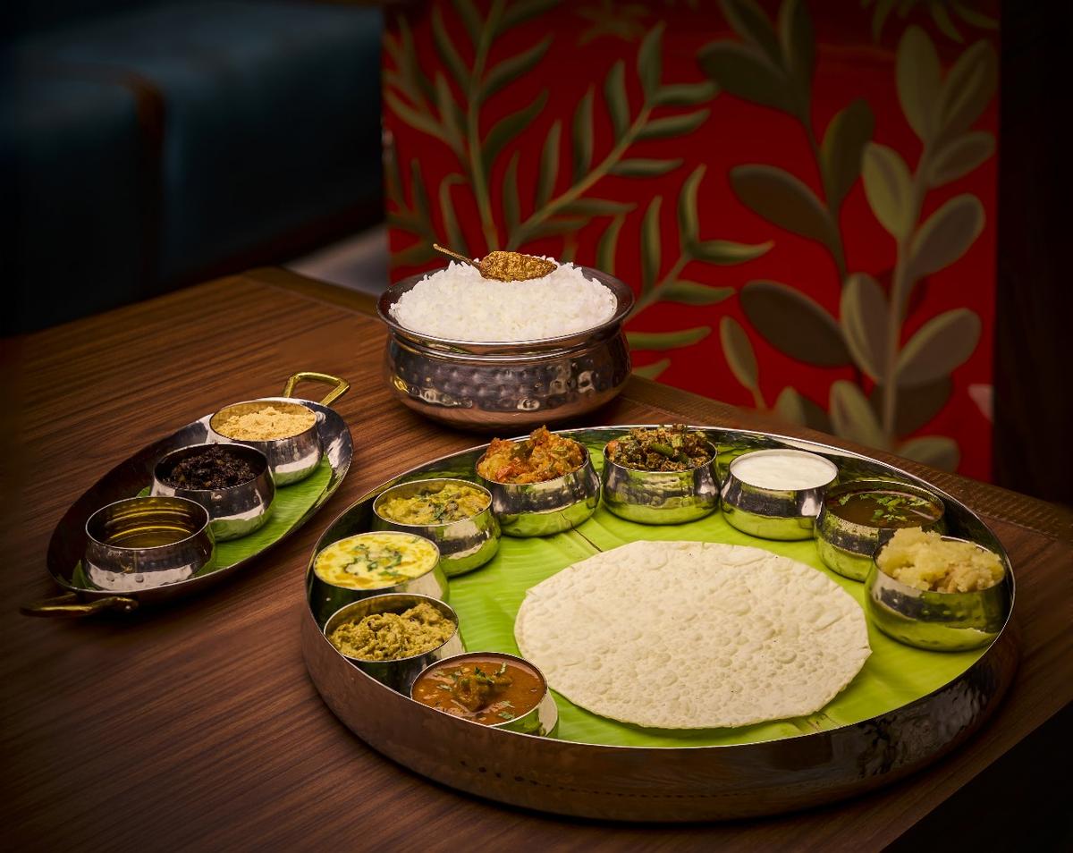 A sumptuous spread of South Indian delights from Andhra is served in their set smeal platter A sumptuous spread of South Indian delights from Andhra is served in their set smeal platter