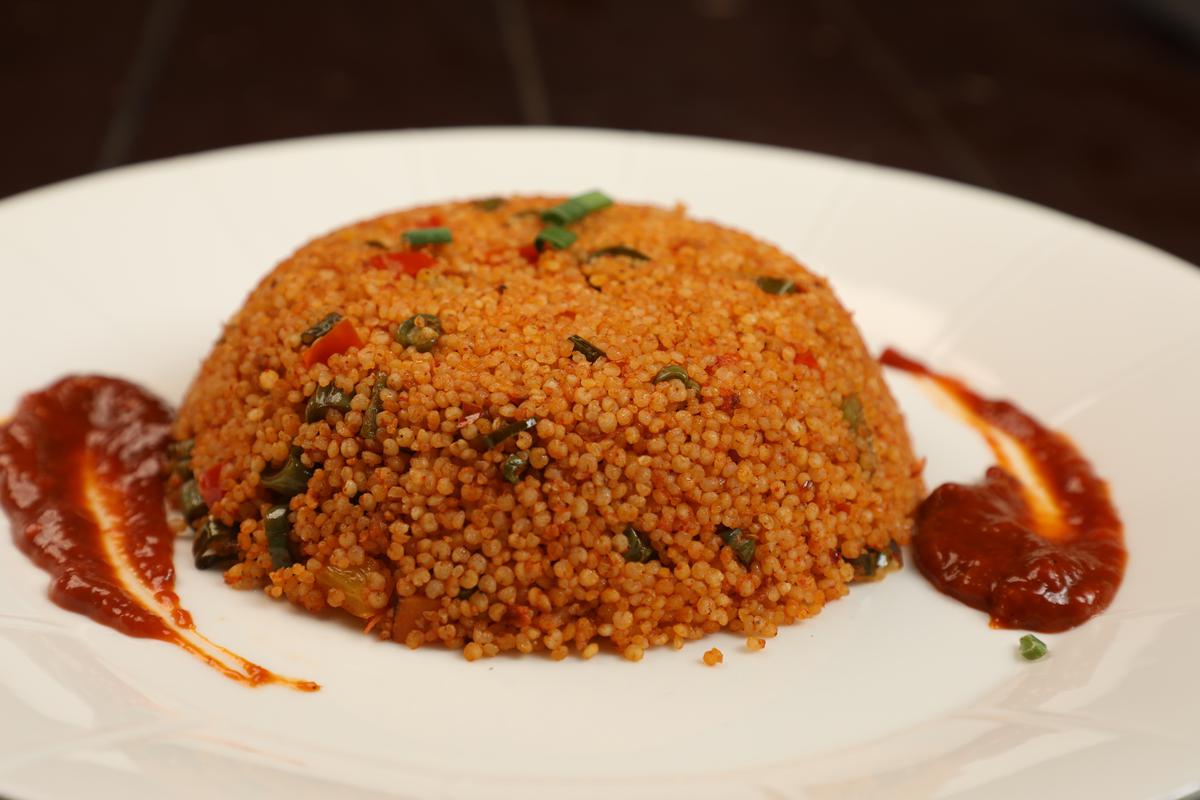 Kodo millet schezwan fried rice