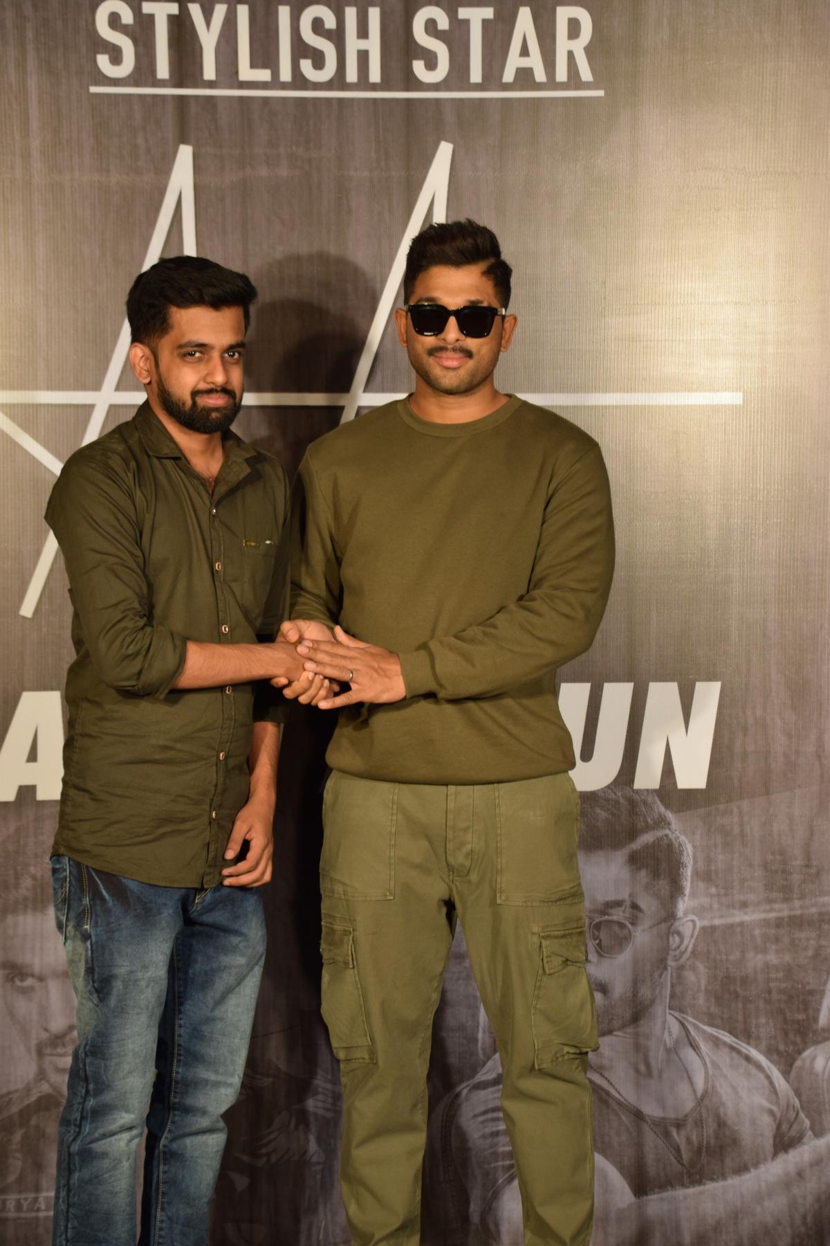 Arjun with Allu Arjun