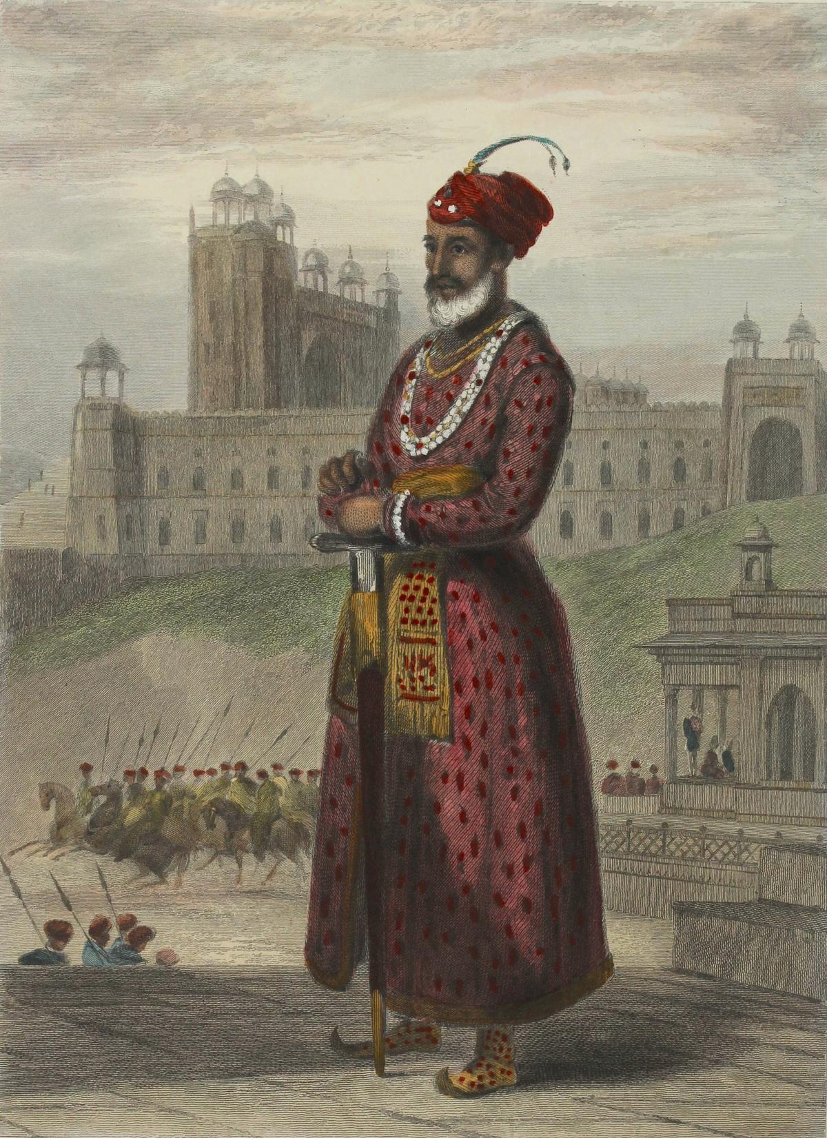 Akbar, ink on paper, painted by William Daniell, engraved by T. Garner, 1837 Akbar, ink on paper, painted by William Daniell, engraved by T. Garner, 1837