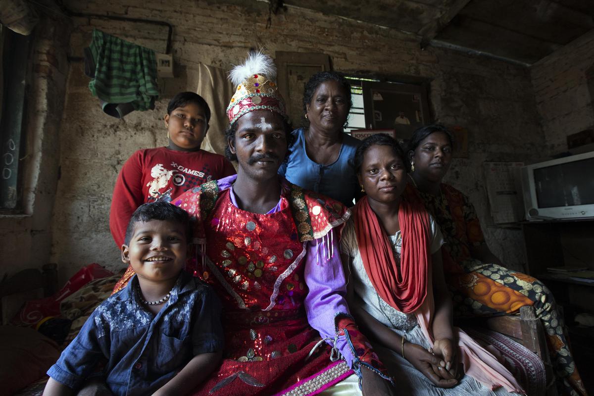 Silosh George with his family