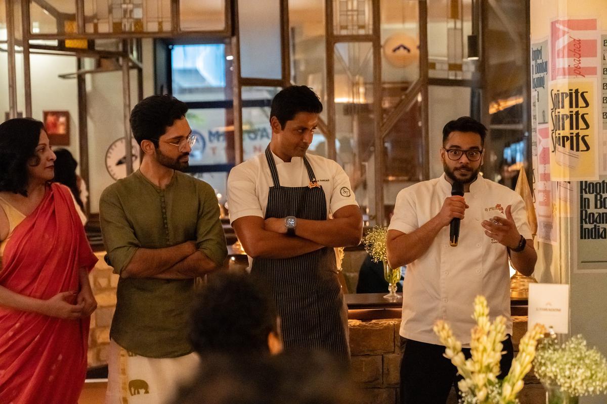 L-R: Lakshmi Chaudhry, Manu Pillai, chefs Manu Chandra and Hussain Shahzad