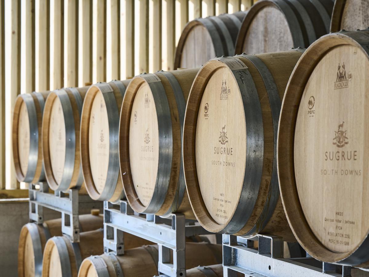 Wine casks at Sugrue South Downs