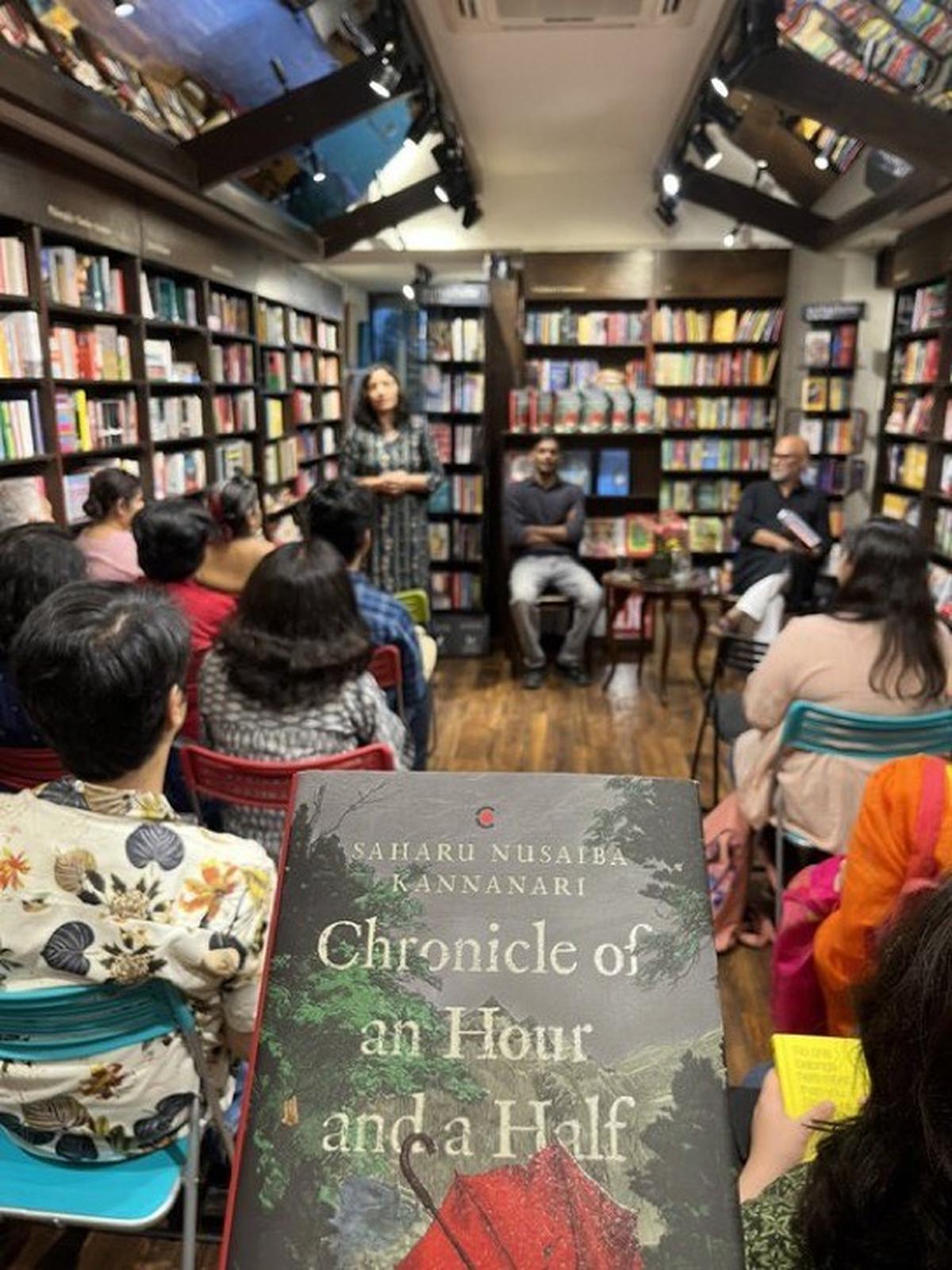 The launch of author Saharu Nusaiba Kannanari’s latest novel Chronicle of a Hour and a Half at The Bookshop Inc. in Lodhi Market 