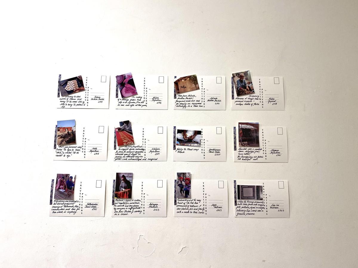 Sari weaving depicted through postcards and photographs by Aditi Jain