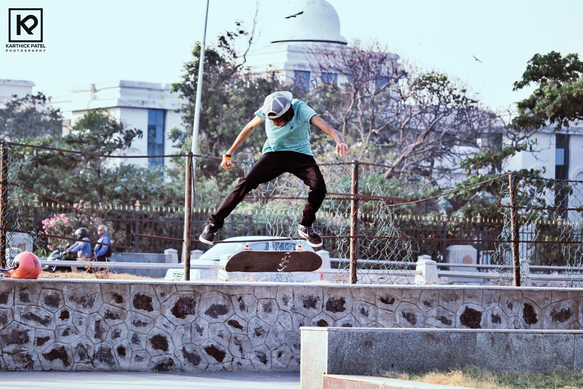 Jacob performing a trick