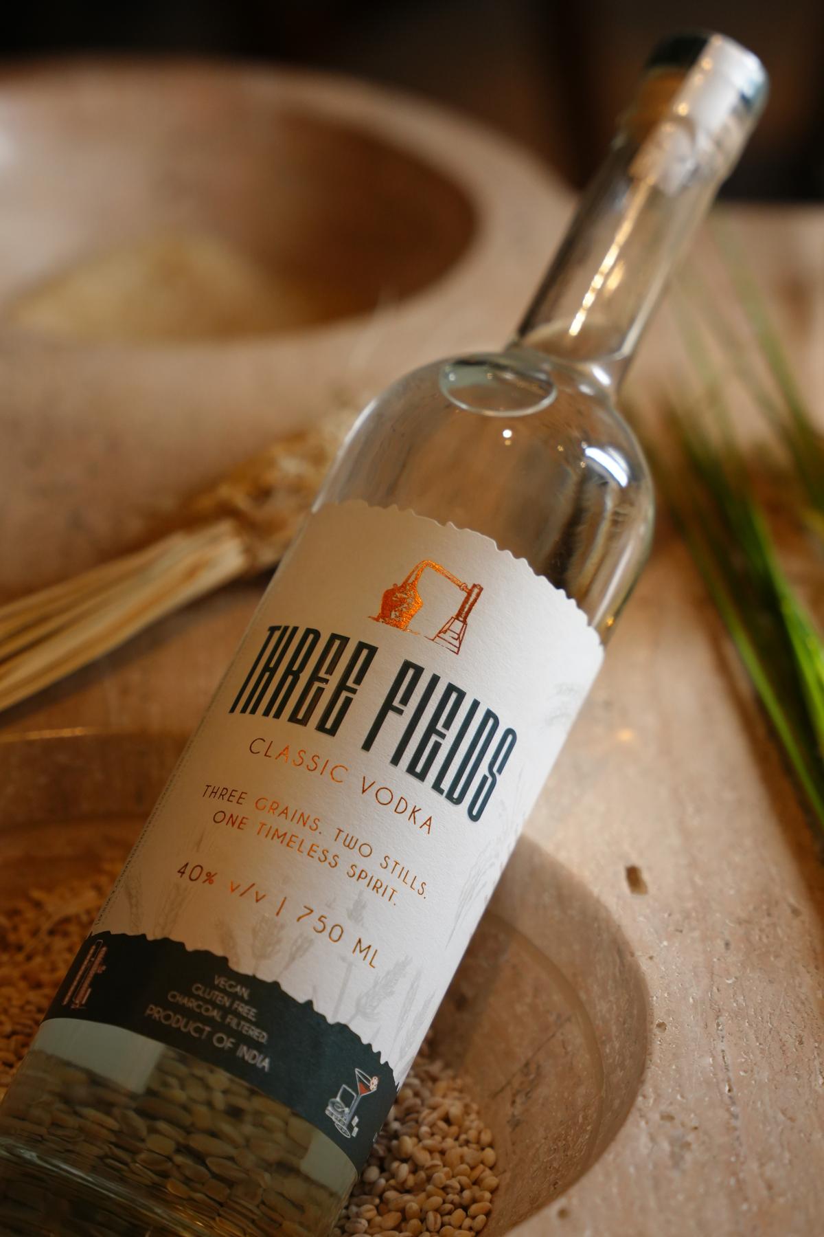 Three Fields vodka, from Chennai-based Indie Brews and Spirits, debuted in March this year 