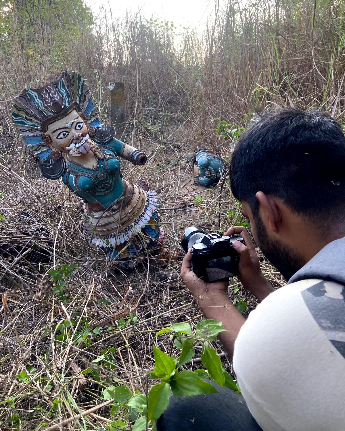 During the shoot of ‘Sacred Stones’