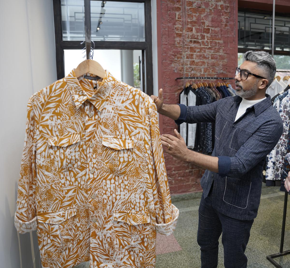 Vivek Karunakaran with a piece from his collection 