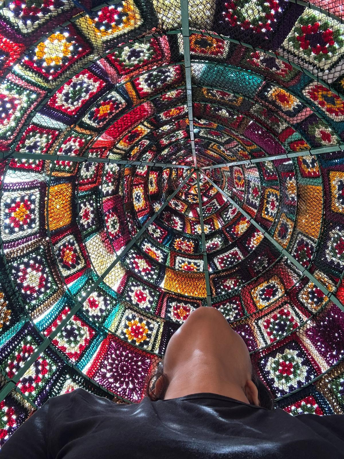 18-foot-tall crochet Christmas Tree 18-foot-tall crochet Christmas Tree