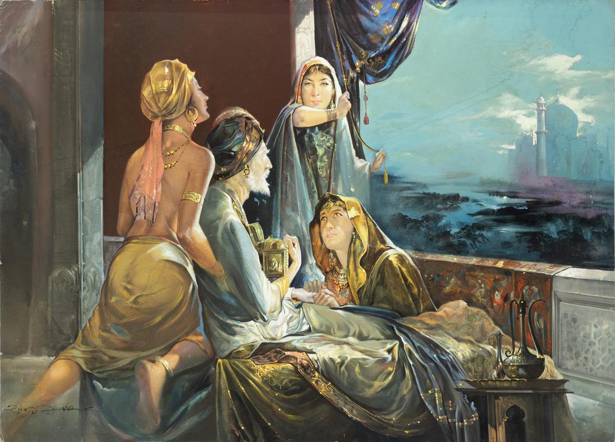 Sem título (Os Últimos Dias de Shah Jahan) por um artista não identificado (após Cecil Burns) Sem título (Os Últimos Dias de Shah Jahan) por um artista não identificado (após Cecil Burns)