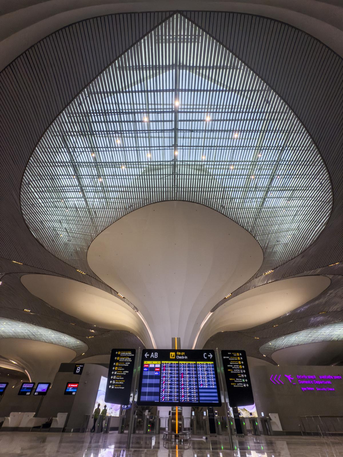 Navi Mumbai International Airport’s lotus-inspired geometry