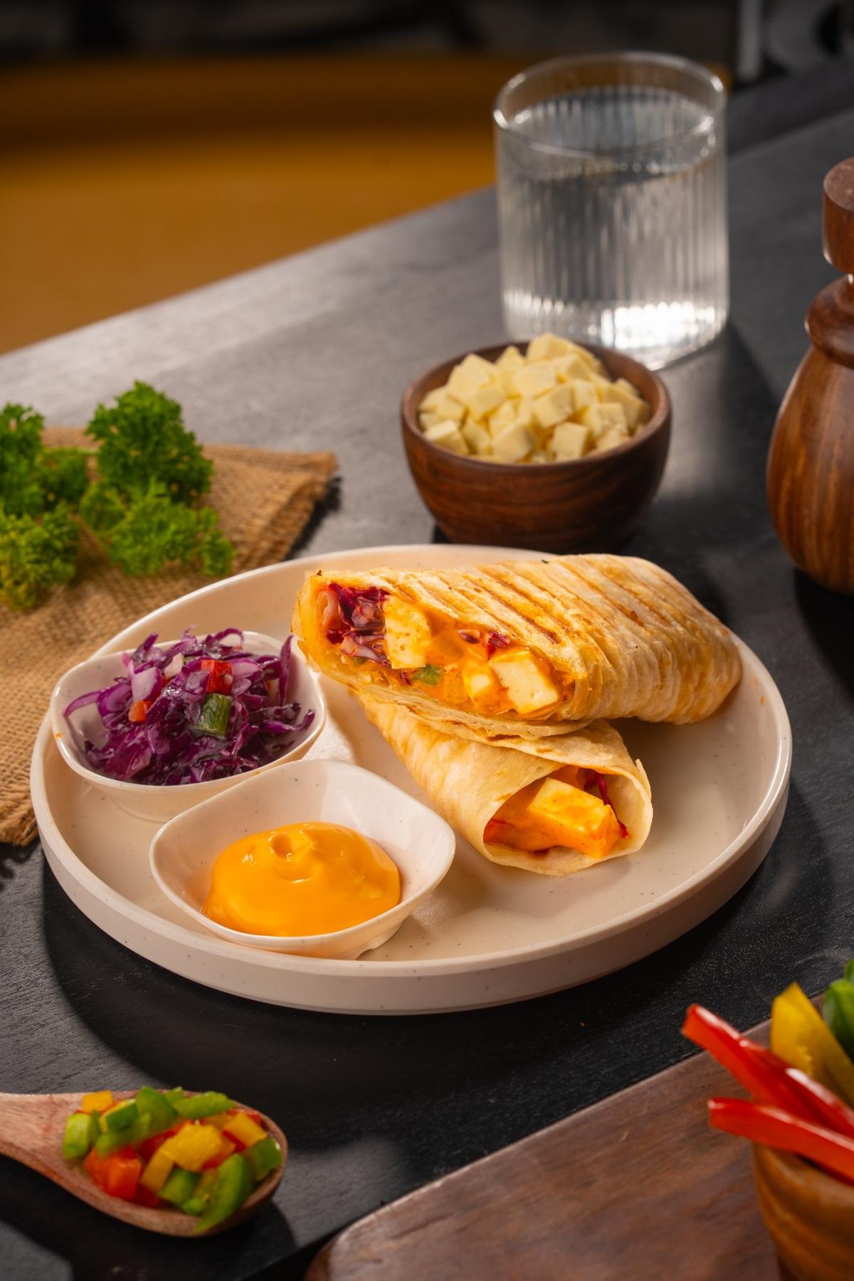 Paneer wrap at the cafe