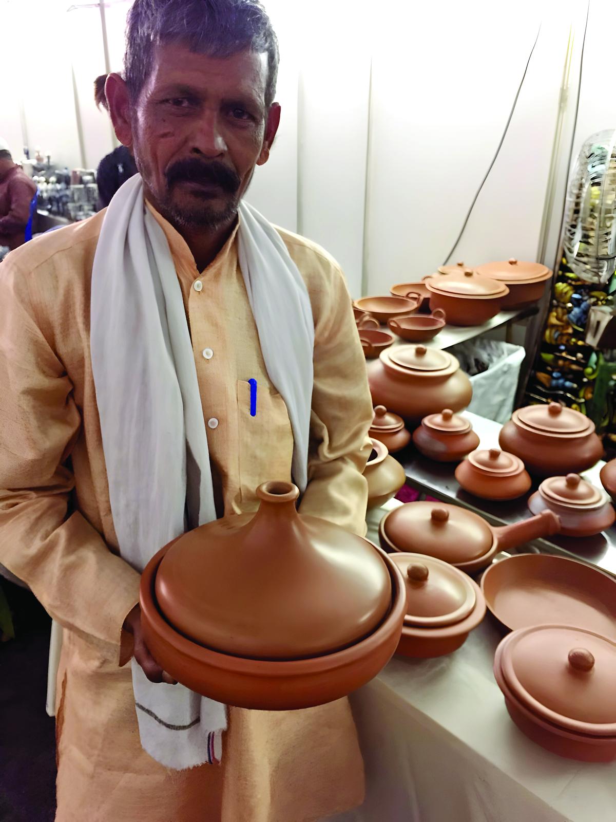 An artisan at one of the craft bazaars An artisan at one of the craft bazaars