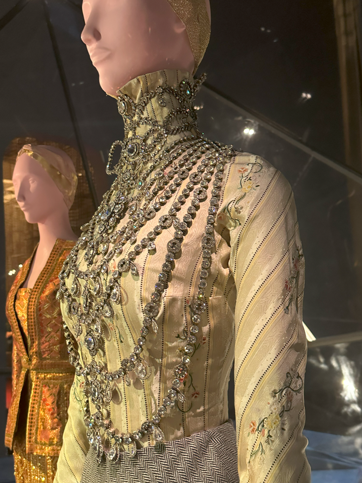 John Galliano for Christian Dior - Haute Couture Autumn-Winter 1997.  These types of necklaces, while representing high fashion, directly point to Indian royalty and heritage.