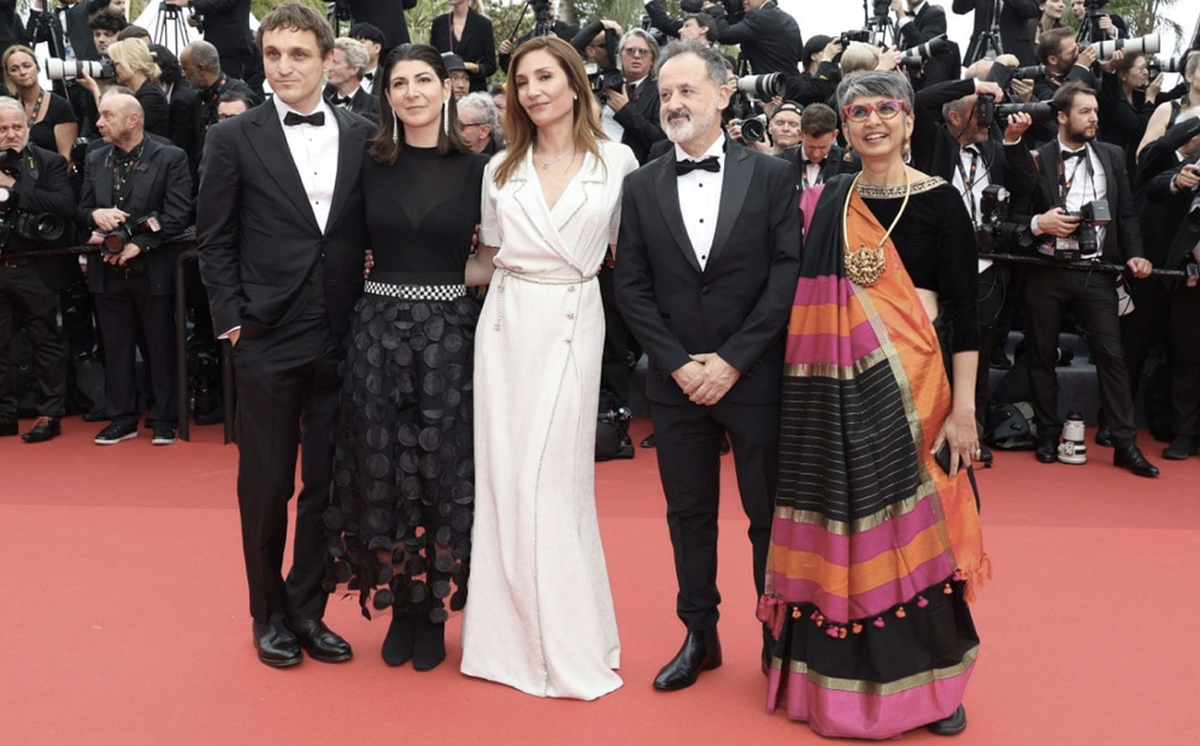 (LR) Franz Rogowski, Ava Cahen, Audrey Diwan, Rui Poças e Meenakshi Shedde (LR) Franz Rogowski, Ava Cahen, Audrey Diwan, Rui Poças e Meenakshi Shedde