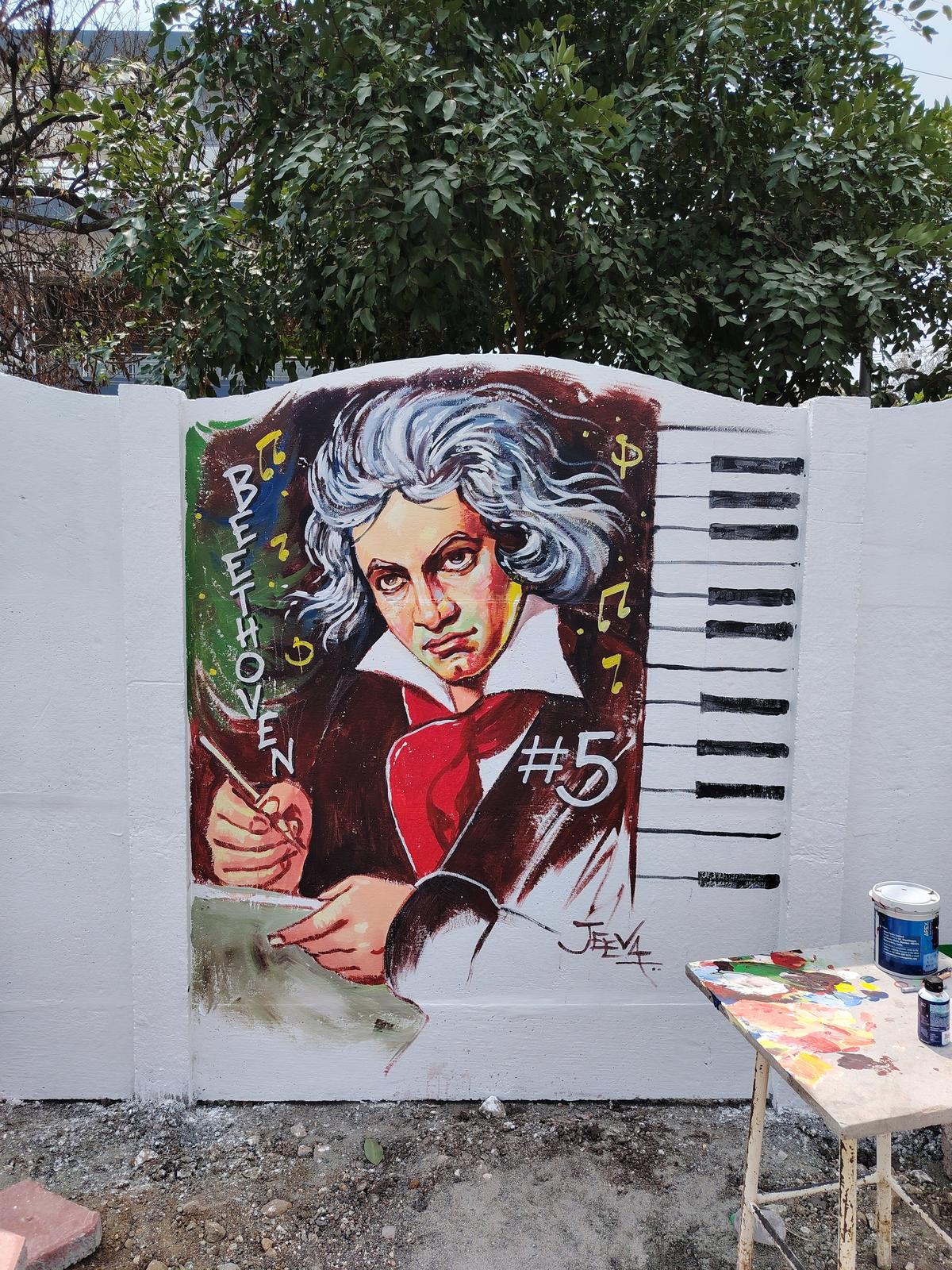 A painting of Beethoven by Jeeva