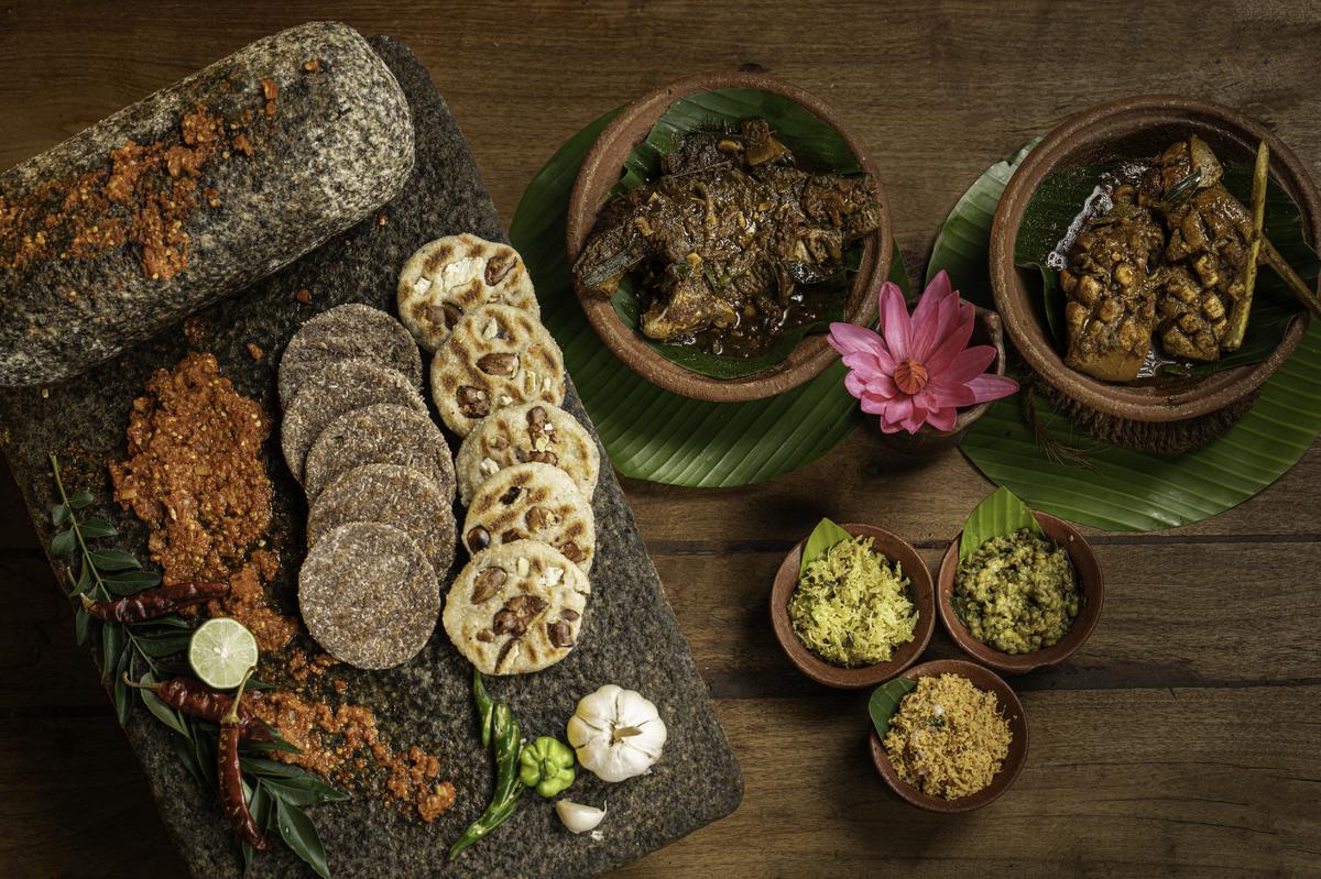 Stuffed rotis form a popular snack in Sri Lankan cuisine. Karukkan rotis and pol rotis are seen here