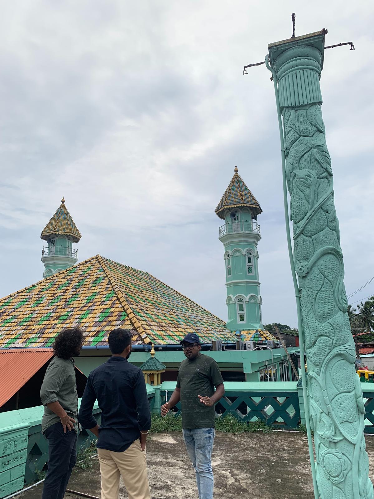 Muhammed Shihad with guests at Moideen Palli