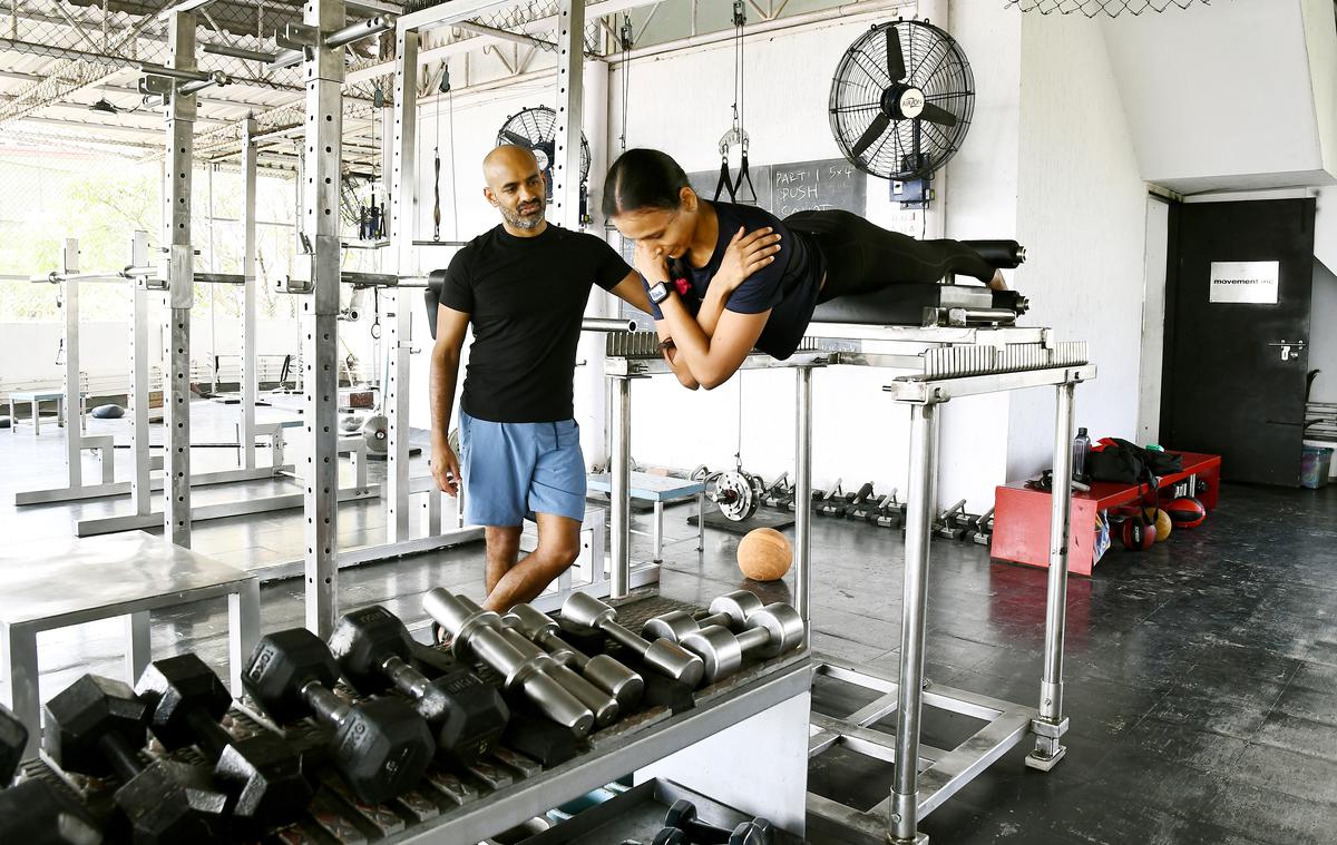 Medha Hari trains with Adarsh Gopalakrishnan