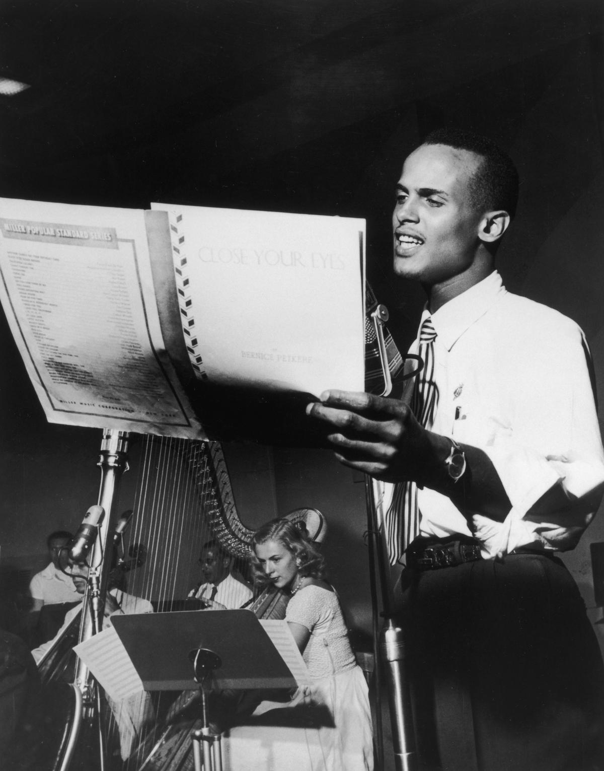 Harry Belafonte singing 'Close Your Eyes' by Bernice Petchere